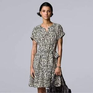 NAME YOUR PRICE • Simply Vera Vera Wang Black White Print Dress Size Large Lined